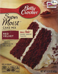 Betty Crocker Supermoist Cake Mix Red Velvet 15.25oz Box (Pack of 6)