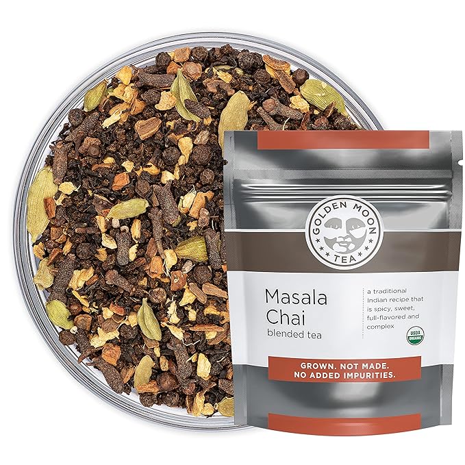 Golden Moon Tea MASALA CHAI TEA 181 Servings Authentic Original Organic Recipe