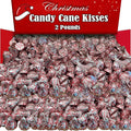 Christmas Hershey Candy Cane Kisses 2 Lbs Bulk Individually Wrapped Hershey Milk Chocolate Holiday Kisses with Candy Cane Bits Stocking Stuffer Candy Winter Celebration Gifts appx 200 Pieces