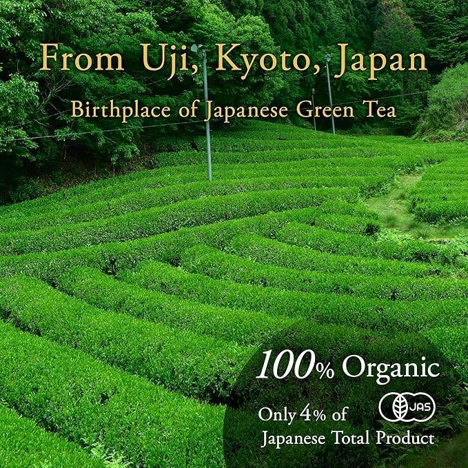 YAMASAN KYOTO UJI Hojicha Powder Organic Roasted green tea Baking powder latte powder (100g) Made in JapanSold by Japanese company
