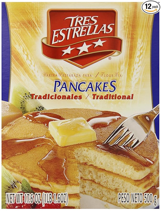 Tres Estrellas Traditional Hot Cakes Mix 17.6 Ounce (Pack of 12)