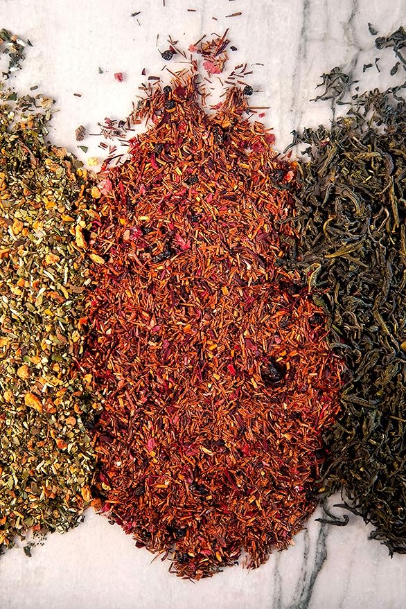 ROAR Organic Cranberry Rooibos Herbal Tea Pyramid Bags 80 count (4 Boxes of 20 Bags Each) Naturally Caffeine Free