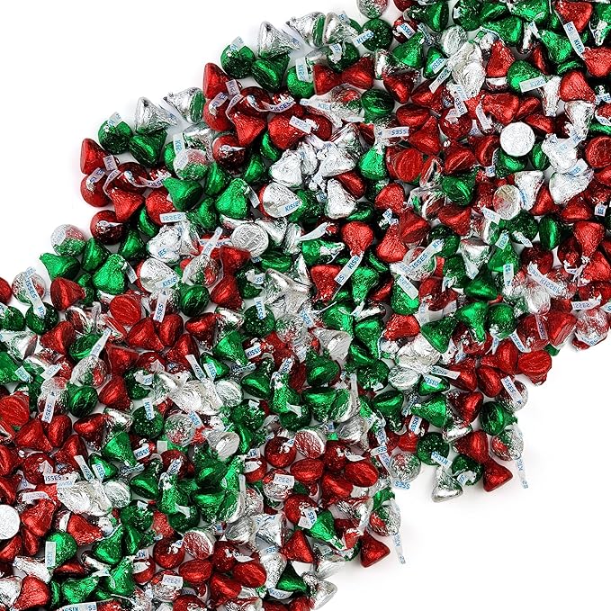 Kisses Milk Individually Wrapped Chocolate Christmas Chocolate Candy Bite-Size Bulk Delicious Treats for Christmas Birthdays Easter - 2 Lb