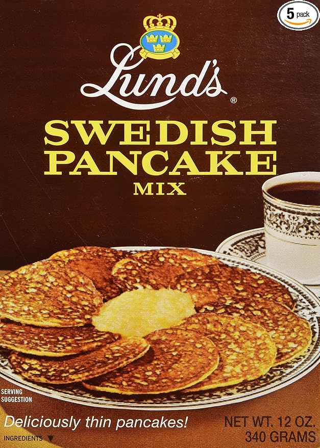 Lunds Pancake Mix Swedish 12 Oz - SET OF 5