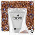 Tealyra - Rooibos Earl Grey - 25 Bags - Caffeine-Free - Herbal Loose Leaf Tea - Red Bush Tea with Bergamot oil - Claming and Relaxing Blend - Pyramids Style Sachets…