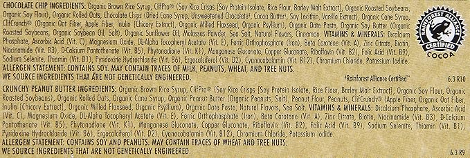 Clif Bar Variety Pack Chocolate Chip Crunchy Peanut Butter 2.4 oz. Nutrition Bars 24 Count