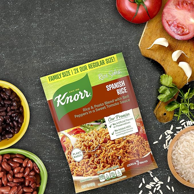 Knorr Family Size Rice Sides For a Tasty Rice Side Dish Spanish Rice No Artificial Flavors No Preservatives No Added Msg 11.5 oz 7 Count