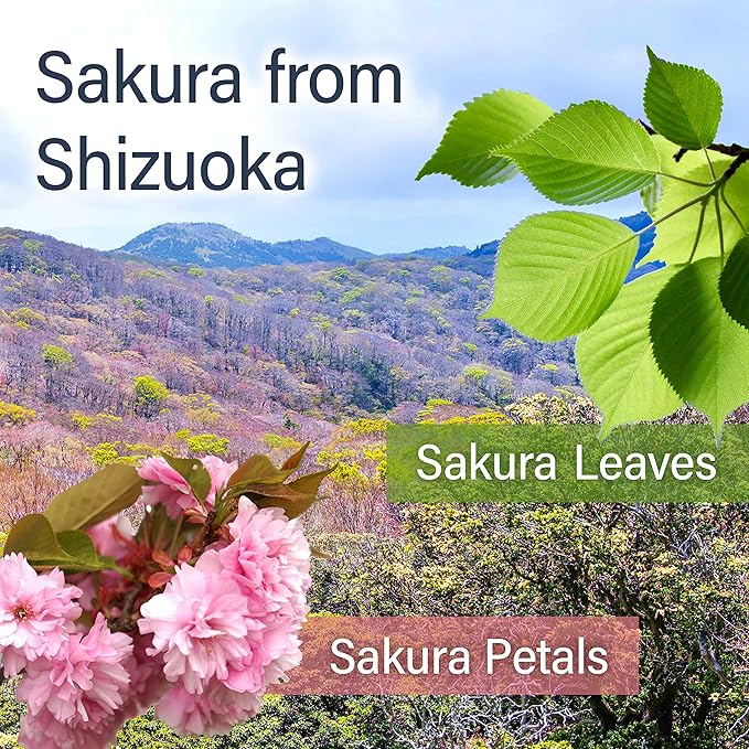 Chaganju Sakura Floral Green Tea - Japanese Loose Leaf With Sakura Petals 2.82oz (80g)