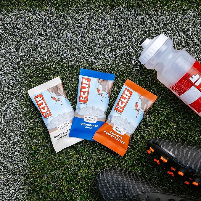 CLIF BAR - Crunchy Peanut Butter - Made with Organic Oats - 11g Protein - Non-GMO - Plant Based - Energy Bars - 2.4 oz. (18 Pack)