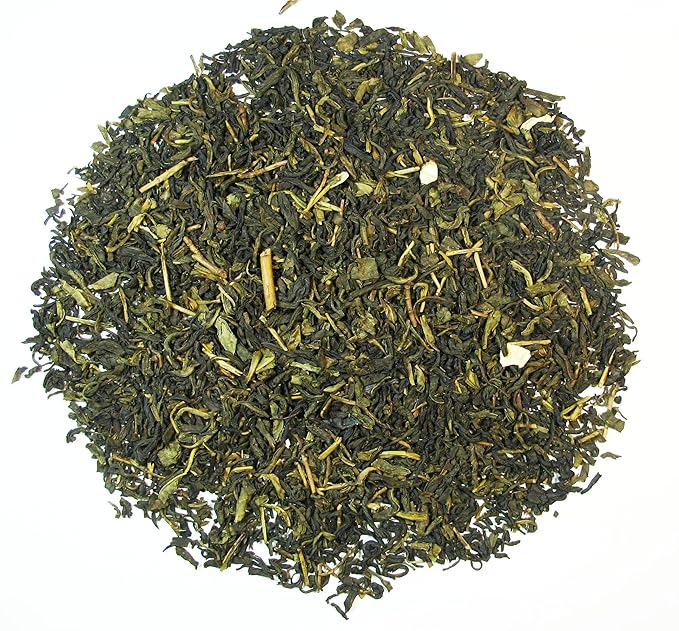 Greenhilltea Decaf Jasmine Green Tea Green Tea CO2 naturally processed Caffeine-Free Tea - 8 Oz Bag