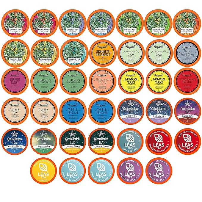 Two Rivers Assorted Tea Sampler Variety Pack for Keurig K-Cup Brewers 40 Count