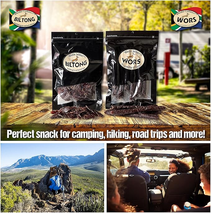 Bledie Lekker® Biltong Droewors Bundle (8oz + 8oz) real South African style