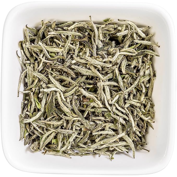 Tealyra - Premium White Silver Needle Tea - Bai Hao Yinzhen - Organically Grown in Fujian China - Superior Chinese Silver Tip White Tea - Loose Leaf Tea - Caffeine Level Low - 55g (2-ounce)