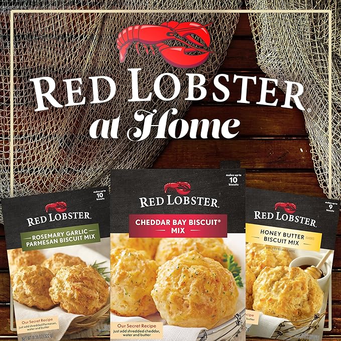 Red Lobster Rosemary Garlic Parmesan Biscuit Mix Rosemary Garlic Herb Seasoning Included 11.36 Oz Box (Pack of 12)