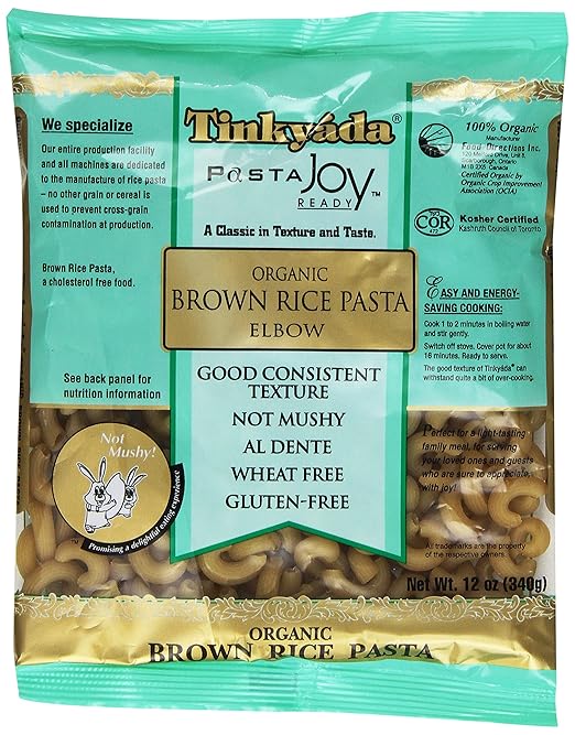 Tinkyada Organic Brown Rice Pasta Elbow 12 Ounce (Pack of 12)