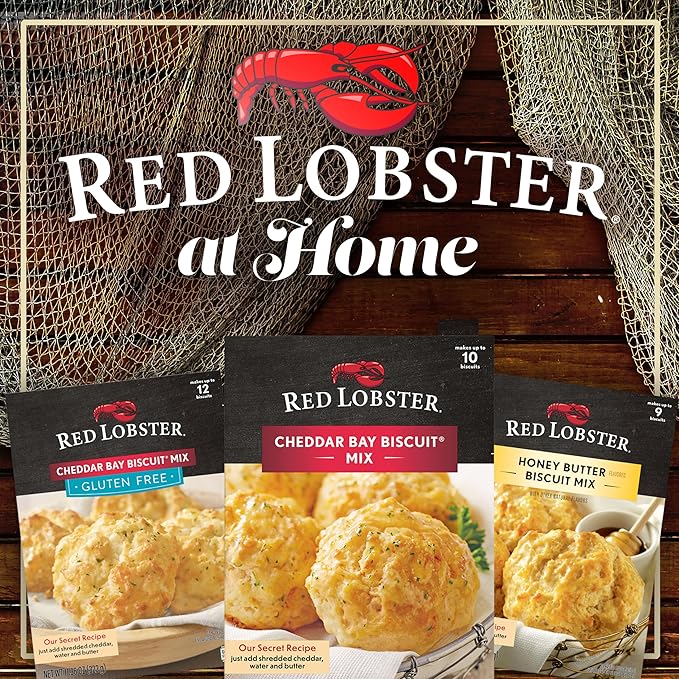 Red Lobster Cheddar Bay Biscuit Mix Garlic Herb Seasoning Included Cheddar Biscuit Mix 11.36 Oz Box (Pack of 12)