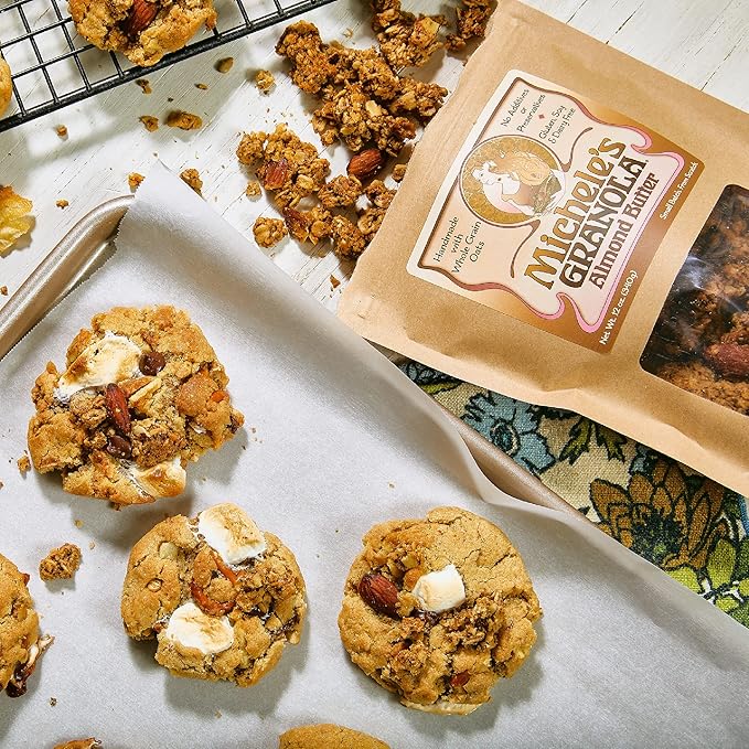 Michele's Granola Almond Butter Handmade Whole Grain Vegan Gluten-Free &amp Non-GMO 12oz Resealable Bags Pack of 6