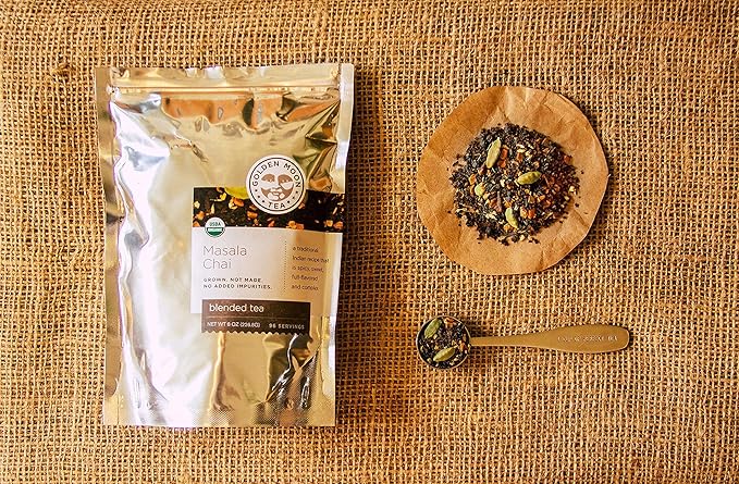 Golden Moon Tea MASALA CHAI TEA 181 Servings Authentic Original Organic Recipe