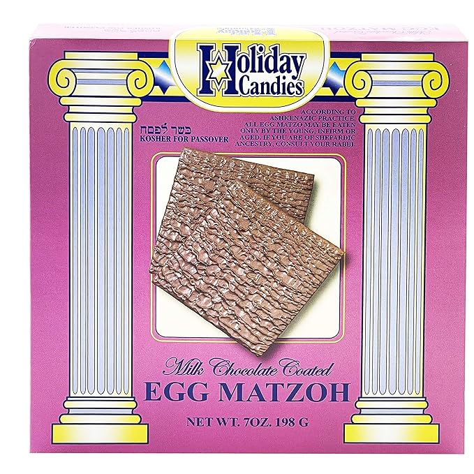 Holiday Candies Milk Chocolate Coated Egg Matzoh Kosher for Passover 7 Oz (2-Pack)