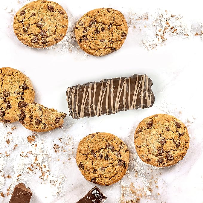 FITCRUNCH Snack Size Protein Bars 6-Layer Baked Bar 3g of Sugar Gluten Free &amp Soft Cake Core (9 Bars Chocolate Chip Cookie Dough)