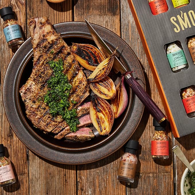 Smokehouse by Thoughtfully Gourmet Ultimate Grilling Spice Set with Birthday Wrap Includes 20 BBQ Seasonings &amp Rubs Like Chili Garlic Italian and Cajun Gift for Him Dad or Grill Lovers