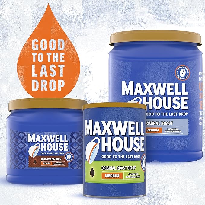 Maxwell House The Original Roast Decaf Medium Roast Ground Coffee (6 ct Pack 11 oz Canisters)