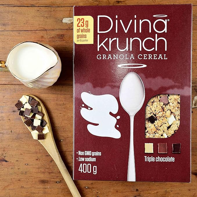 Divina Krunch Triple Chocolate Granola - 400g - Pack of 32