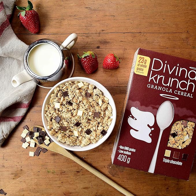 Divina Krunch Triple Chocolate Granola - 400g - Pack of 32