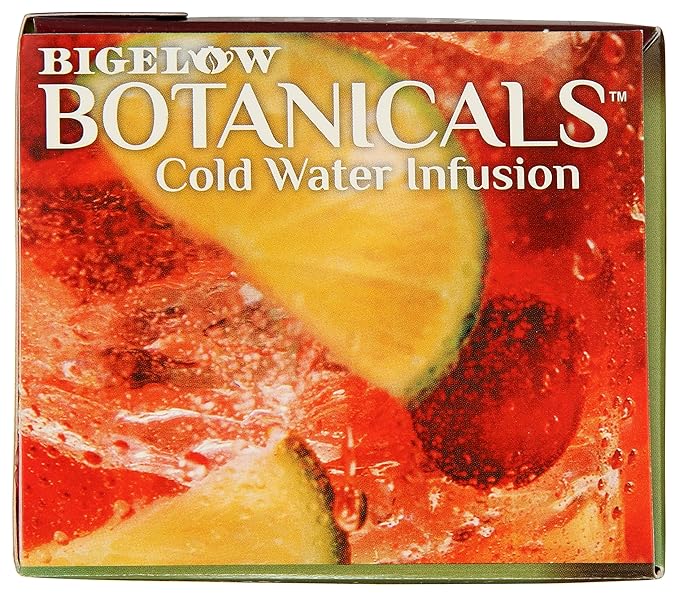 Bigelow Botanicals Cold Water Infusion Cranberry Lime Honeysuckle Tea Bags 18 Count Box (Pack of 1) Herbal Infusion Caffeine Free 18 Tea Bags Total